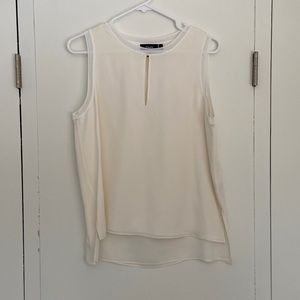 100% Silk Ivory Theory top